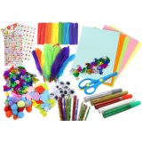 Little Artist's Creative Set Stickers Pompoms Feathers Glitter | shoptok.hr