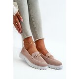 EVENTO Women's Loafers On Flat Heel With Gold Detail Pink Limentia | shoptok.hr
