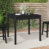  Vrtni stol crni 82,5 x 82,5 x 76 cm od masivne borovine | shoptok.hr