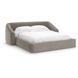 Cosmopolitan Design Svetlo rjava oblazinjena zakonska postelja s prostorom za shranjevanje z letvenim dnom 160x200 cm Campi – | Shoptok.si