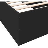  Okvir za krevet crni 90 x 190 cm od konstruiranog drva | shoptok.hr