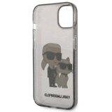 Karl Lagerfeld KLHCP14MHNKCTGK za iphone 14 plus prozorno črn ovitek z belščicami - glitter iml nft full bodies | Shoptok.si