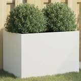 vidaXL Cvetlično korito belo 62x40x39 cm hladno valjano jeklo Cene