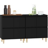  Komode 2 kom crne 60x35x70 cm od konstruiranog drva | shoptok.hr