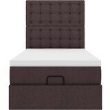 vidaXL Otomanski okvir kreveta s madraca tamnosmeđi 100x200cm tkanine | shoptok.hr