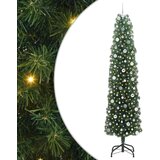 vidaXL Umestno božično drevo Zelena 240 cm PVC in Jeklo in Plastika | Shoptok.si