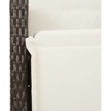  5-dijelni vrtni blagovaonski set s jastucima poliratan smeđi Smeđa 90 x 90 x 75 cm | shoptok.hr