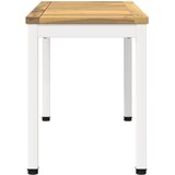 Vrtna klupa 80,5 x 35 x 45 cm Čvrsto drvo akacije Bijela | shoptok.hr