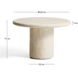 Kave Home Betonska okrogla vrtna miza &amp;oslash; 122 cm Drasi &amp;ndash; Slike