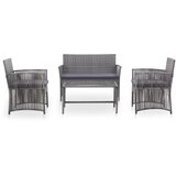 Maison Chic Seti vrtnega pohištva - Vrtna garnitura - Vrtni pohištvo set z blazinami 4-delna antracitna, (21806127) | Shoptok.si