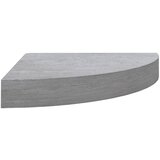 vidaXL Kotna stenska polica betonsko siva 35x35x3,8 cm MDF, (20765384) Cene
