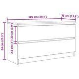 TV ormarić boja hrasta 100x35x54 cm od konstruiranog drva | shoptok.hr