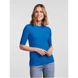 Pieces Blue Women Ribbed Light Sweater Crista - Women Cene