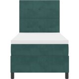 Box Spring Krevet s Madracem Tamno Zelena 90x200 cm Baršun | shoptok.hr
