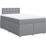 Krevet s oprugama i madrac svjetlosivi 120 x 200cm od tkanine | shoptok.hr