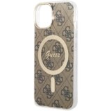  originalni guess ovitek GUHMP14SH4STW z magsafe za iphone 14 6.1 - rjav | Shoptok.si