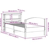  Okvir kreveta bez madraca 100x200 cm konstruirano drvo | shoptok.hr