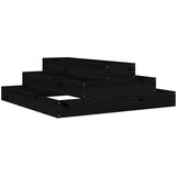  Sadilica crna 80 x 80 x 27 cm od masivne borovine | shoptok.hr