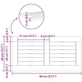  Gornji dio stola Prirodna nafta 80 x 40 x 2 cm | shoptok.hr