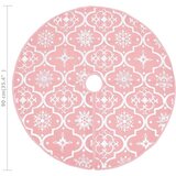vidaXL Razkošna podloga za novoletno jelko z nogavico roza 90 cm | Shoptok.si