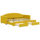  Dnevni krevet na razvlačenje s ladicama žuti 80 x 200 cm baršun | shoptok.hr