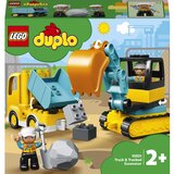 Lego kocke Duplo 10931 Tovornjak in bager na gosenicah | Shoptok.si