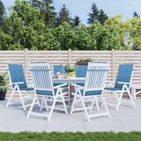  Jastuci za stolice 6 kom prošarano plavi 120x50x4 cm od tkanine | shoptok.hr