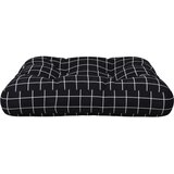  Jastuk za palete crni karirani 58x58x10 cm od tkanine Oxford | shoptok.hr