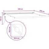  Povlačivi tende Svijetlo siva i bijela. 300 x 250 cm | shoptok.hr