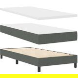 Box Spring Krevet s Dušekom Tamno Sivi 90x200 cm Tkanina | shoptok.hr