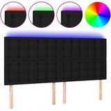 Maison Chic led posteljno vzglavje - vzglavna omarica - nočna omarica črno 180x5x118/128 cm blago, (21712606) Cene