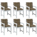  Jastuci za stolice 6 kom prošarano smeđesivi 100x50x7cm tkanina | shoptok.hr