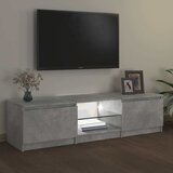 TV ormarić s LED svjetlima siva boja betona 140 x 40 x 36 cm | shoptok.hr