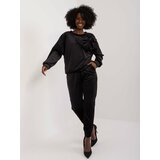 Fashion Hunters black casual women's velvet set cene