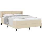  Krevet s opruga kutije s uzglavljem Krema 160 x 200 cm tkanina | shoptok.hr