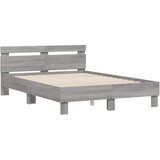  Okvir kreveta s uzglavljem i LED boja hrasta 135x190 cm | shoptok.hr