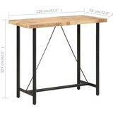  Barski stol 120 x 58 x 107 cm od grubog drva manga | Eponuda.ba