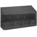  Navlake za vrtnu klupu s 12 ušica 2 kom 210 x 70 x 70/88 cm PE | shoptok.hr
