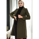 Dewberry Z6672 WOMEN'S COAT-KHAKI-1