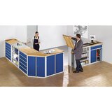 ANKE omarica za pult za izdajo materiala in orodja, 1 predal, 2 vrat, 1 polica, siva | Shoptok.si