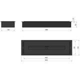  InFire - Ugradni bio kamin 5,5x50 cm 3kW hrom | Eponuda.com