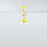  Sollux SL.0580 - Viseći luster DIEGO na sajli, 5xE27/60W/230V, žuti | Eponuda.com