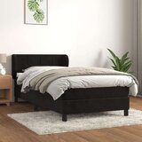 Box spring krevet s madracem crni 100x200 cm baršunasti Cijene