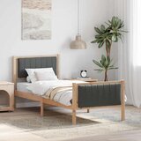  Okvir kreveta smeđe i tamnosivo 75 x 190 cm Masivna borovina | shoptok.hr
