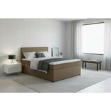 MID.YOU BOXSPRING POSTELJA 140 cm x 200 cm , tekstil, leseni material peščene barve Cene