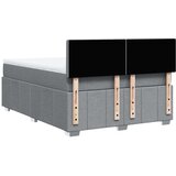  Krevet s oprugama i madracem svjetlosivi 140x190 cm od tkanine | shoptok.hr