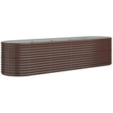  Povišena vrtna gredica od pocinčanog čelika 296x80x68 cm smeđi | shoptok.hr