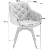 Livetastic NASLANJAČ, les, kovina, tekstil črna, temno siva | Shoptok.si