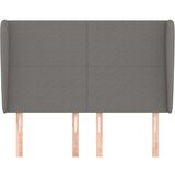  Uzglavlje s ušima tamnosivo 147x23x118/128 cm od tkanine | shoptok.hr