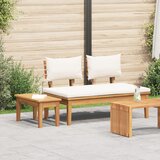 vidaXL 2-delni set vrtnih klopi iz trdega lesa teak u